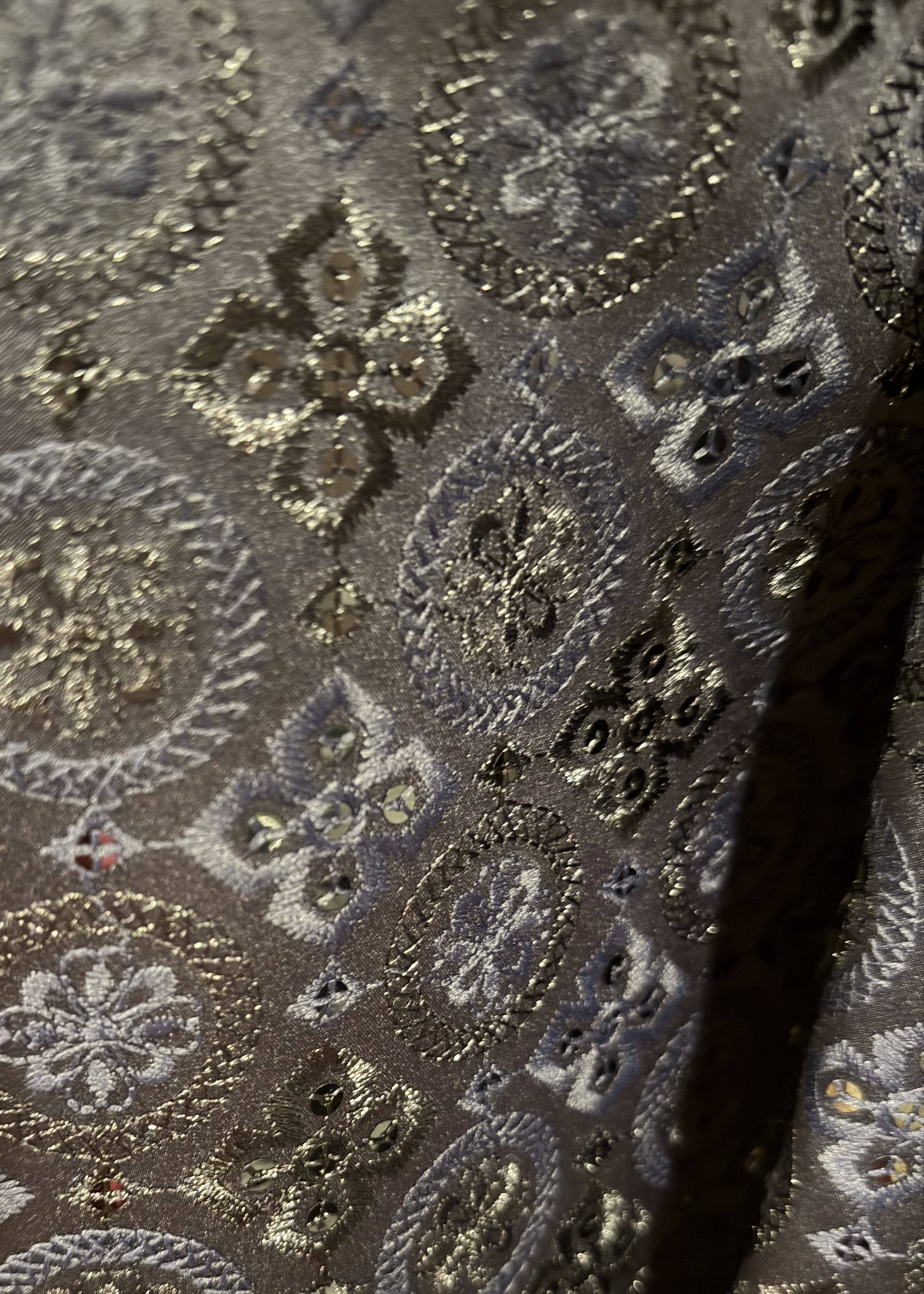 Black Embroidered Indo-Western Jacket Set Image - 5