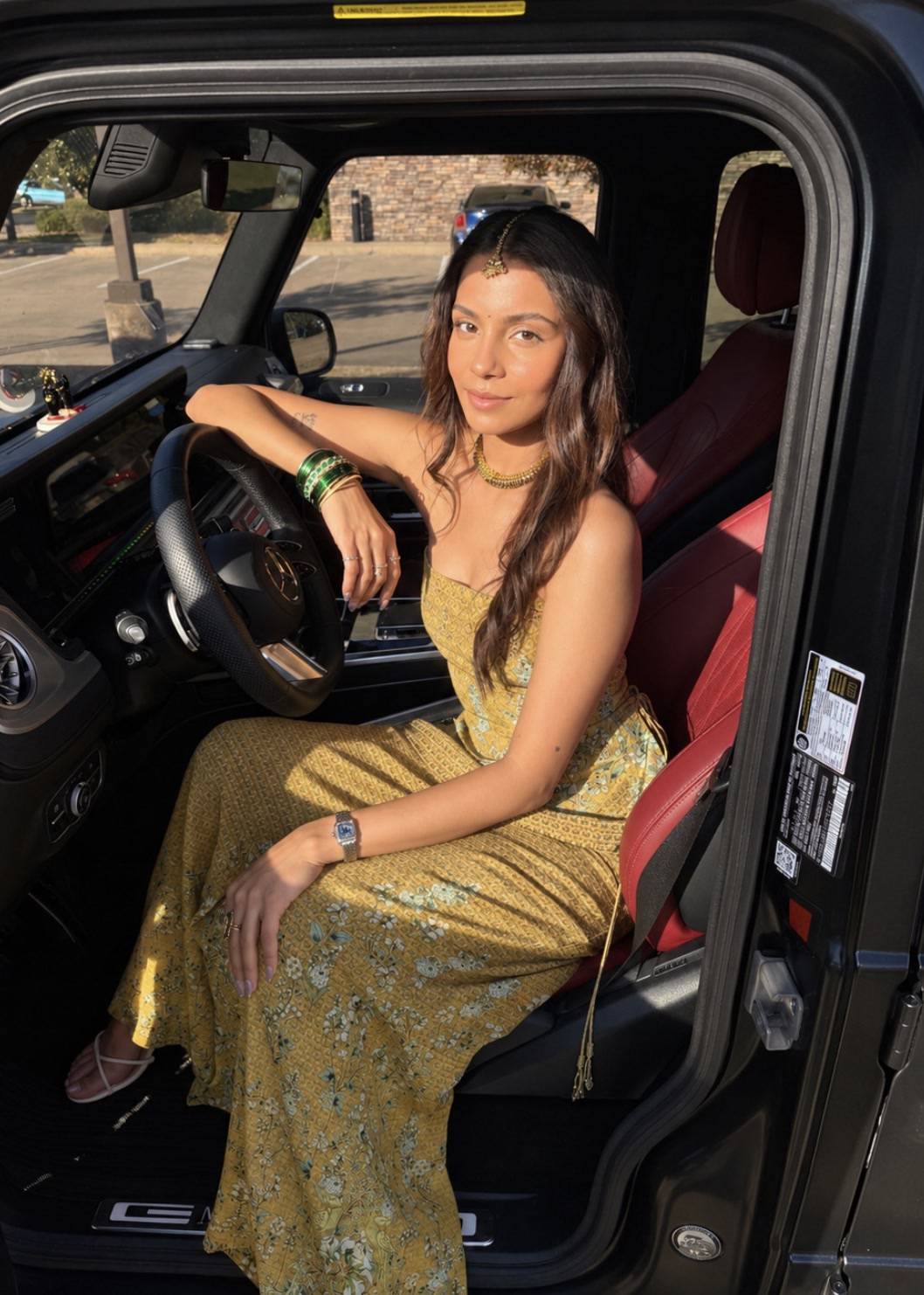 Mustard Yellow Floral Co-Ord Set Image - 4