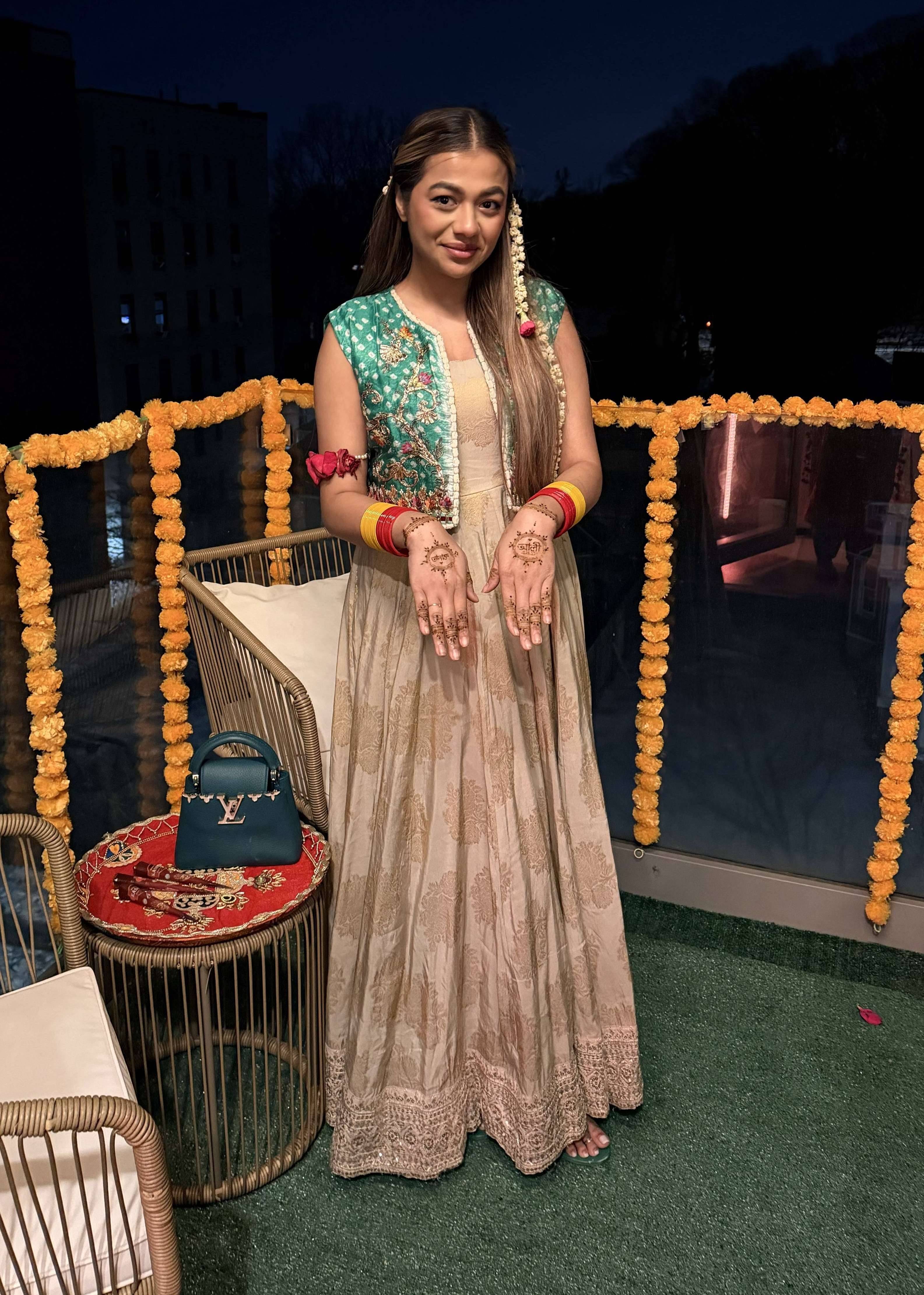 Cream and Gold Embroidered Jacket Set Image - 0