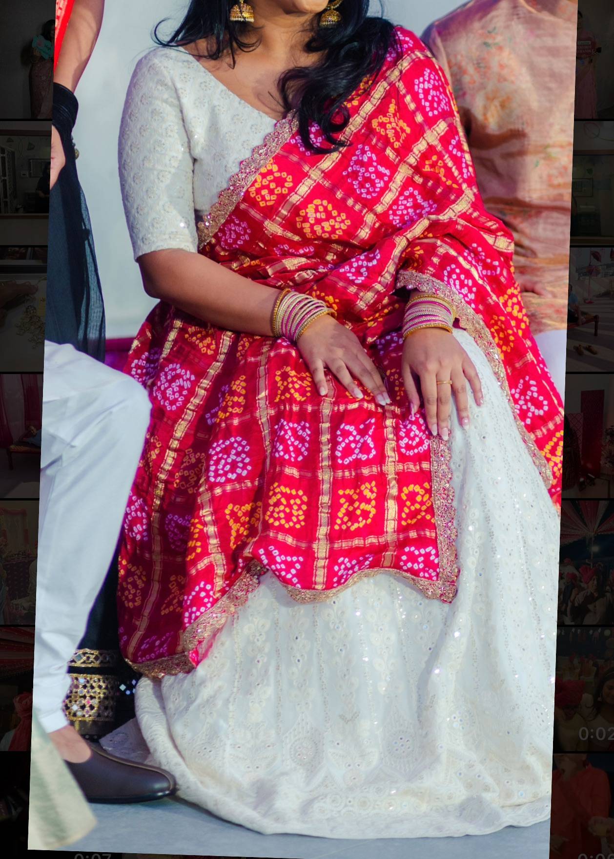 White Chikankari Lehenga  Image - 1