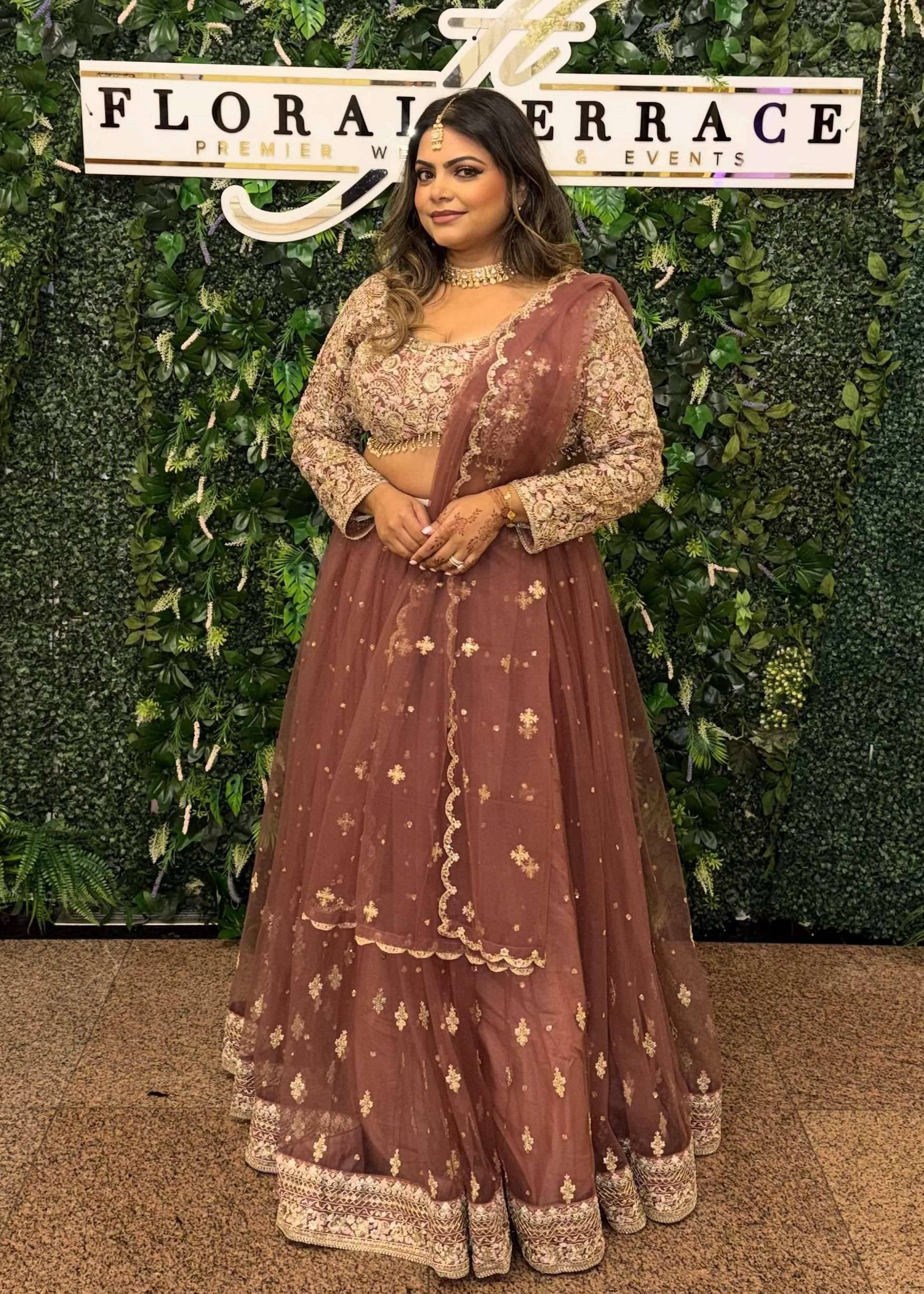 Dusty Rose Embroidered Lehenga Set Image - 0