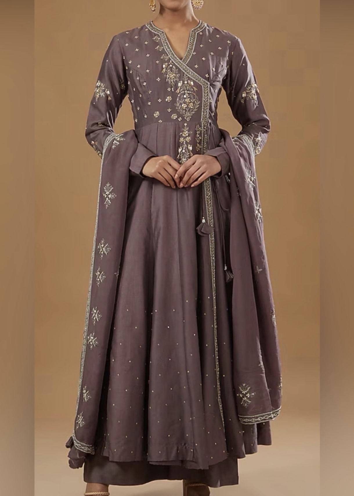 Mauve Anarkali Kurta Set  Image - 0