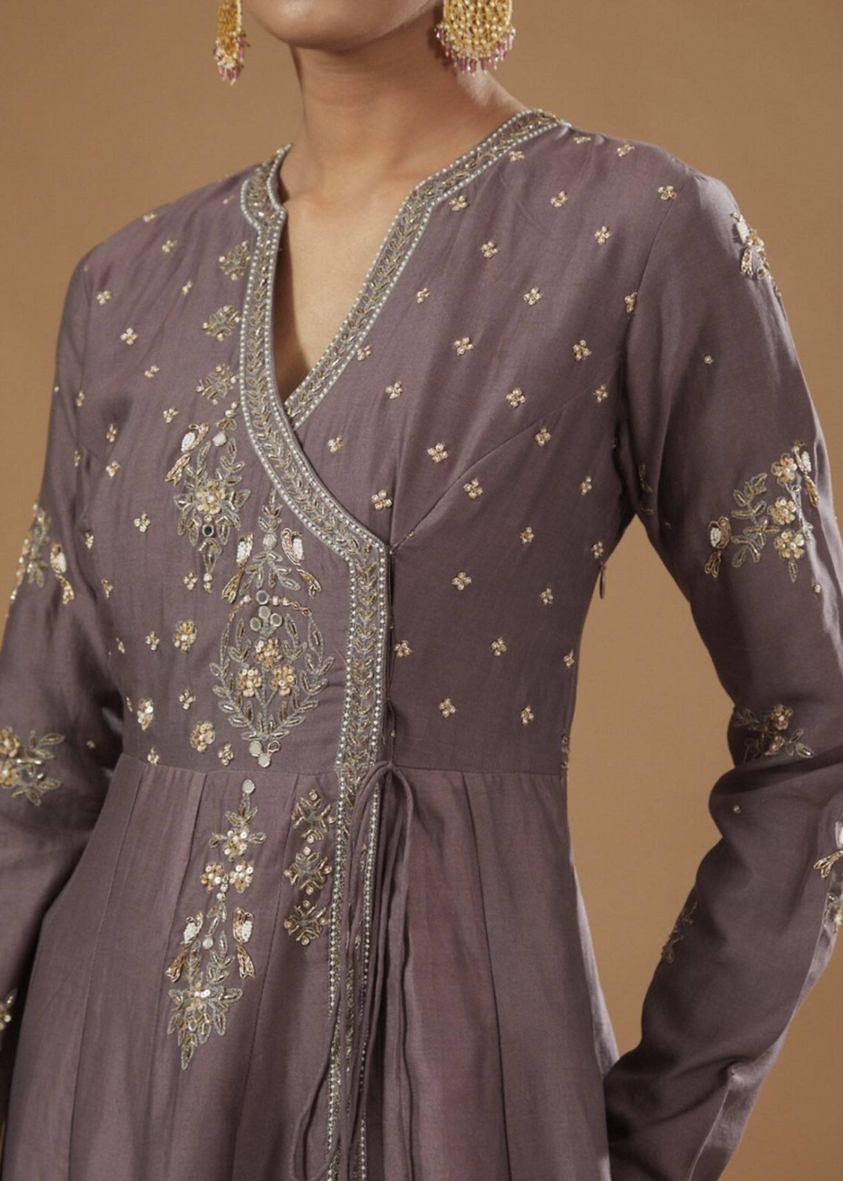 Mauve Anarkali Kurta Set  Image - 2