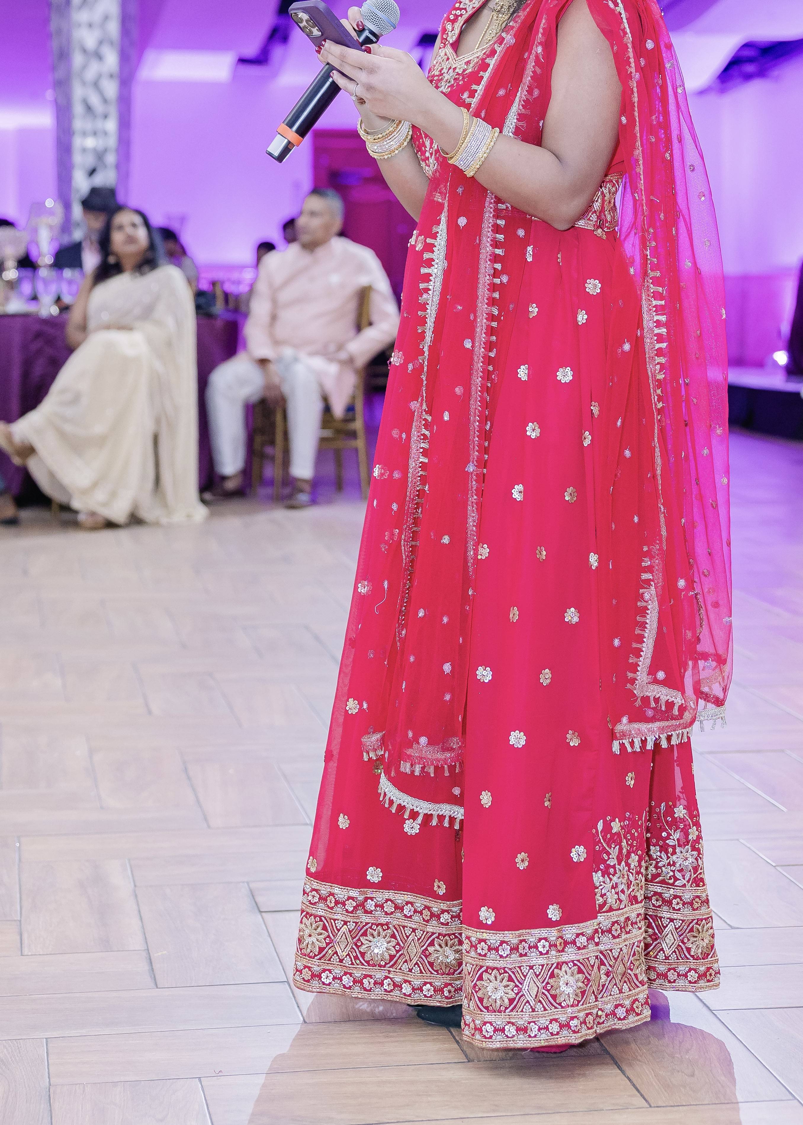 Maroon and Gold Embroidered Lehenga Set Image - 2